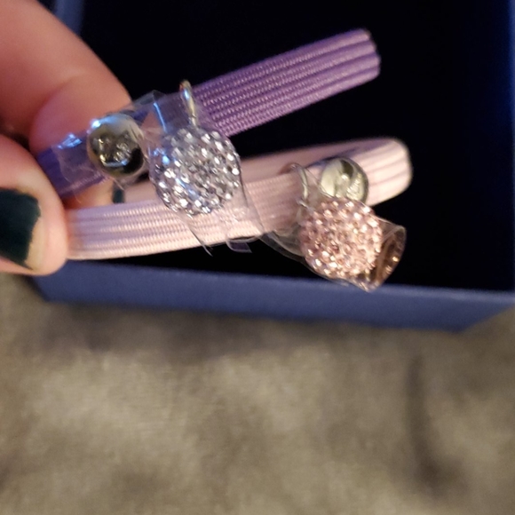Swarovski pink & purple hair ties NWT - Picture 2 of 3